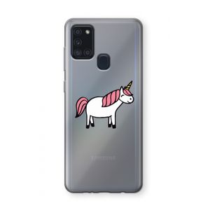 Eenhoorn: Samsung Galaxy A21s Transparant Hoesje