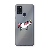 Eenhoorn: Samsung Galaxy A21s Transparant Hoesje