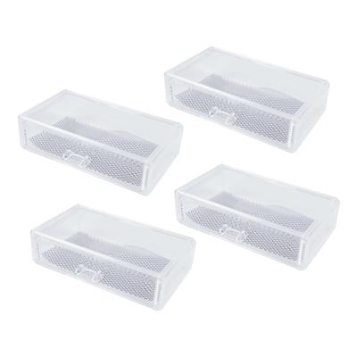 Make- 4x -up organizer - 1 compartimenten bakje - transparant - kunststof - 18 x 12 x 5 cm