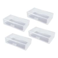 Make- 4x -up organizer - 1 compartimenten bakje - transparant - kunststof - 18 x 12 x 5 cm