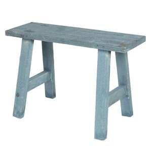 Houten Plantentafel Rechthoek Blauw - 40 x 14 x 27 cm