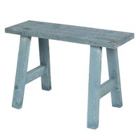 Houten Plantentafel Rechthoek Blauw -  40 x 14 x 27 cm