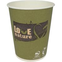 Drinkbeker Love Nature, uit karton, 150ml, pak van 100 stuks