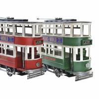 Decoratieve figuren DKD Home Decor Rood Groen Trein Vintage 28 x 9 x 20 cm (2 Stuks)