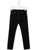 DSQUARED2 KIDS jean slim à patch logo - Noir - thumbnail