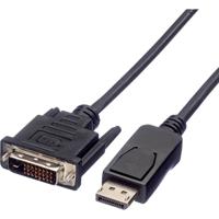 VALUE DisplayPort Kabel DP Male - DVI (24+1) Male, LSOH, zwart, 2 m - thumbnail