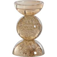 Kandelaar Itinga Glas Bubbel Amber 15,5 Cm