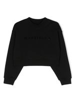 MM6 Maison Margiela Kids sweat en coton à logo strassé - Noir