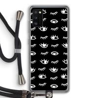 Eye pattern #3: Samsung Galaxy A41 Transparant Hoesje met koord