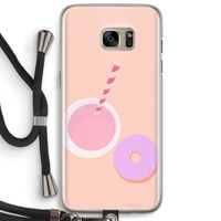Donut: Samsung Galaxy S7 Edge Transparant Hoesje met koord
