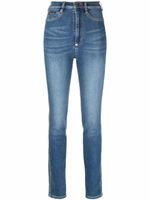 Philipp Plein jean skinny à taille haute - Bleu