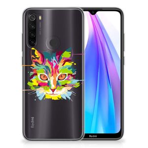 Xiaomi Redmi Note 8T Telefoonhoesje met Naam Cat Color