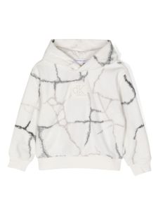 Calvin Klein Kids hoodie en effet marbré - Blanc