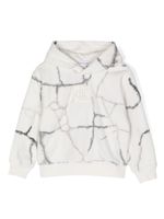 Calvin Klein Kids hoodie en effet marbré - Blanc