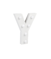 Letter Y met licht hoogte 17 cm breedte 13,5 cm