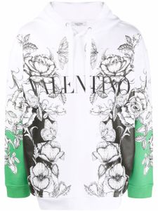 Valentino Garavani hoodie Dark Blooming à imprimé graphique - Blanc