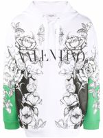 Valentino Garavani hoodie Dark Blooming à imprimé graphique - Blanc