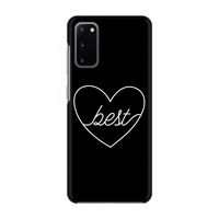 Best heart black: Volledig geprint Samsung Galaxy S20 Hoesje
