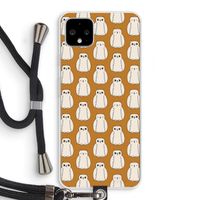 Uilen: Pixel 4 XL Transparant Hoesje met koord