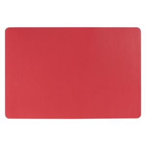 Rechthoekige placemat PU-leer/ leer look rood 45 x 30 cm   -