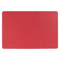 Rechthoekige placemat PU-leer/ leer look rood 45 x 30 cm   -