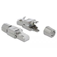 Delock Delock - Netzwerkanschluss - RJ-45 (M) - STP RJ45-stekker CAT.... 6 STP zonder gereedschap 86476 Grijs 1 stuk(s)