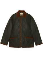 Gucci Green Quilted Wool Jacket - Vert - thumbnail