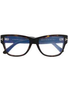 TOM FORD Eyewear lunettes de vue à effet écaille de tortue - Noir