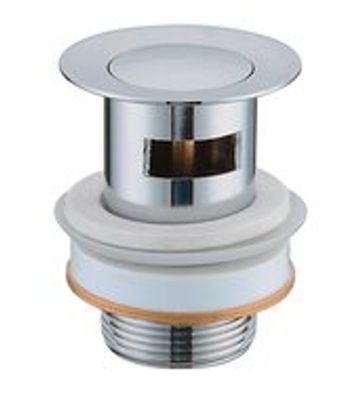 Wastafelwaste "Clik-Clak" met afloop, messing gemakkelijke bediening geschikt voor wastafels met afloopgat 1 ¼" (ca. 40 mm) met overloop hoogte: ca. 8 cm, gewicht: ca. 240 g garantie: 3 jaar