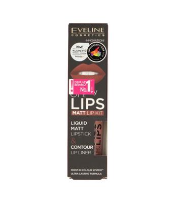 Eveline oh! my lips liquid matt lip kit nr. 02 milky chocolate
