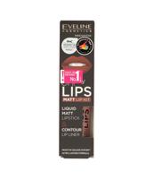 Eveline oh! my lips liquid matt lip kit nr. 02 milky chocolate