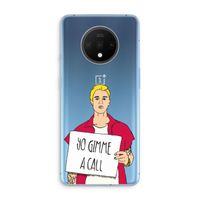 Gimme a call: OnePlus 7T Transparant Hoesje Gimme a call: OnePlus 7T Transparant Hoesje
