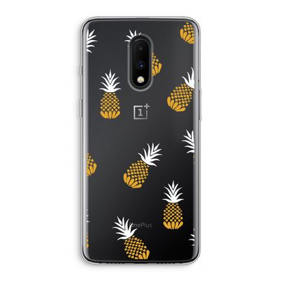 Ananasjes: OnePlus 7 Transparant Hoesje