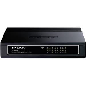 TP-Link TL-SF1016D Unmanaged Fast Ethernet (10/100) Zwart