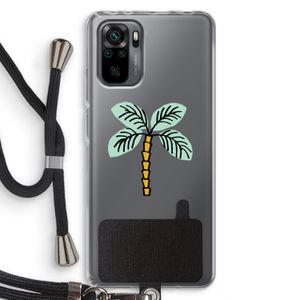 Palmboom: Xiaomi Redmi Note 10 Pro Transparant Hoesje met koord