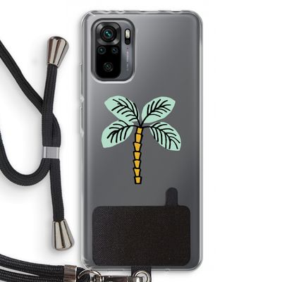 Palmboom: Xiaomi Redmi Note 10 Pro Transparant Hoesje met koord