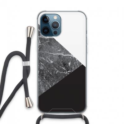 Combinatie marmer: iPhone 13 Pro Max Transparant Hoesje met koord