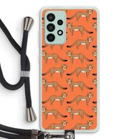 Cheetah: Samsung Galaxy A52s 5G Transparant Hoesje met koord