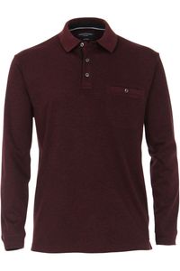 Casa Moda Poloshirt lange mouw rood, Motief