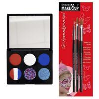 Voetbal / sport schmink setje - Holland thema kleuren - penselen - waterbasis