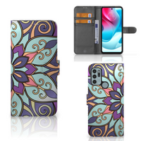 Motorola Moto G60s Hoesje Purple Flower