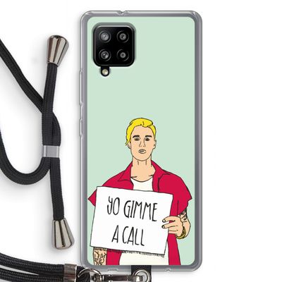 Gimme a call: Samsung Galaxy A42 5G Transparant Hoesje met koord