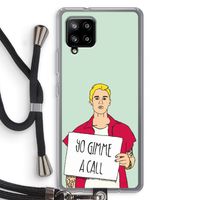 Gimme a call: Samsung Galaxy A42 5G Transparant Hoesje met koord
