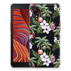 Samsung Galaxy Xcover 5 TPU Hoesje Flamingo Palms