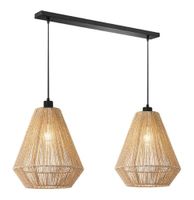 LABEL51 Hanglamp 'Ibiza Diamond' Jute, 2-lamps, kleur Naturel