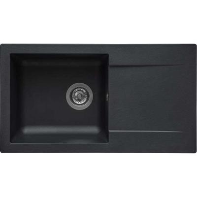 STRADOUR Gootsteen gebouwd in EINNA, SMC ZWART STRO - 06, 1 kom, maat 78 * 43,5 cm, handmatig legen