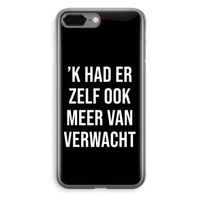 Meer verwacht - Zwart: iPhone 8 Plus Transparant Hoesje