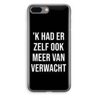 Meer verwacht - Zwart: iPhone 8 Plus Transparant Hoesje Meer verwacht - Zwart: iPhone 8 Plus Transparant Hoesje