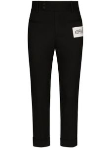 Dolce & Gabbana pantalon court à patch logo - Noir