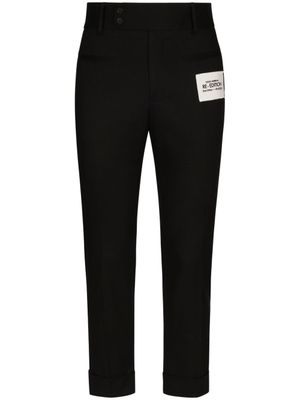 Dolce & Gabbana pantalon court à plis marqués - Noir